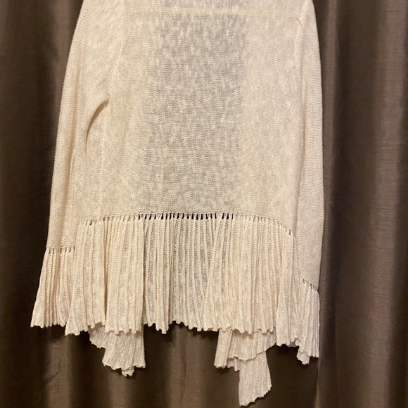 Ladie's Flutter Sleeve Swing Style Waist Open Front Cardigan Sweater Sz. S/M - Picture 6 of 14